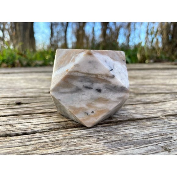Vintage marble Geometric Paperweight Desk Decor - Picture 10 of 14
